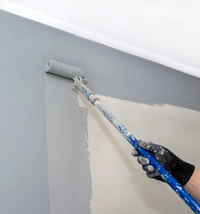 paint roller during an interior painting bellbrook oh